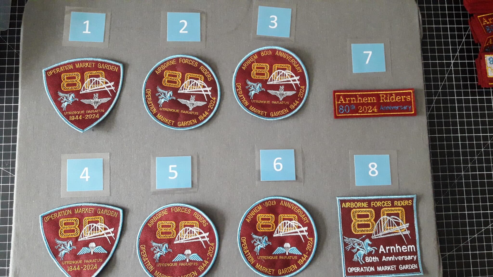 Arnhem 80th Patches. – AIRBORNE FORCES RIDERS